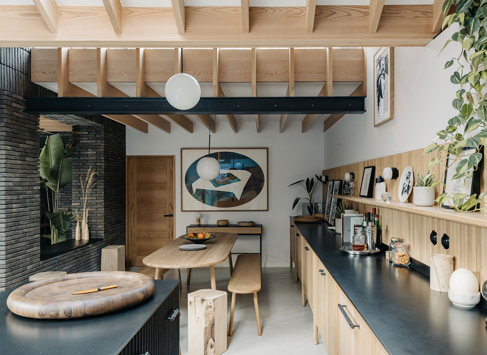 伦敦设计师的暗砖时尚家居-12