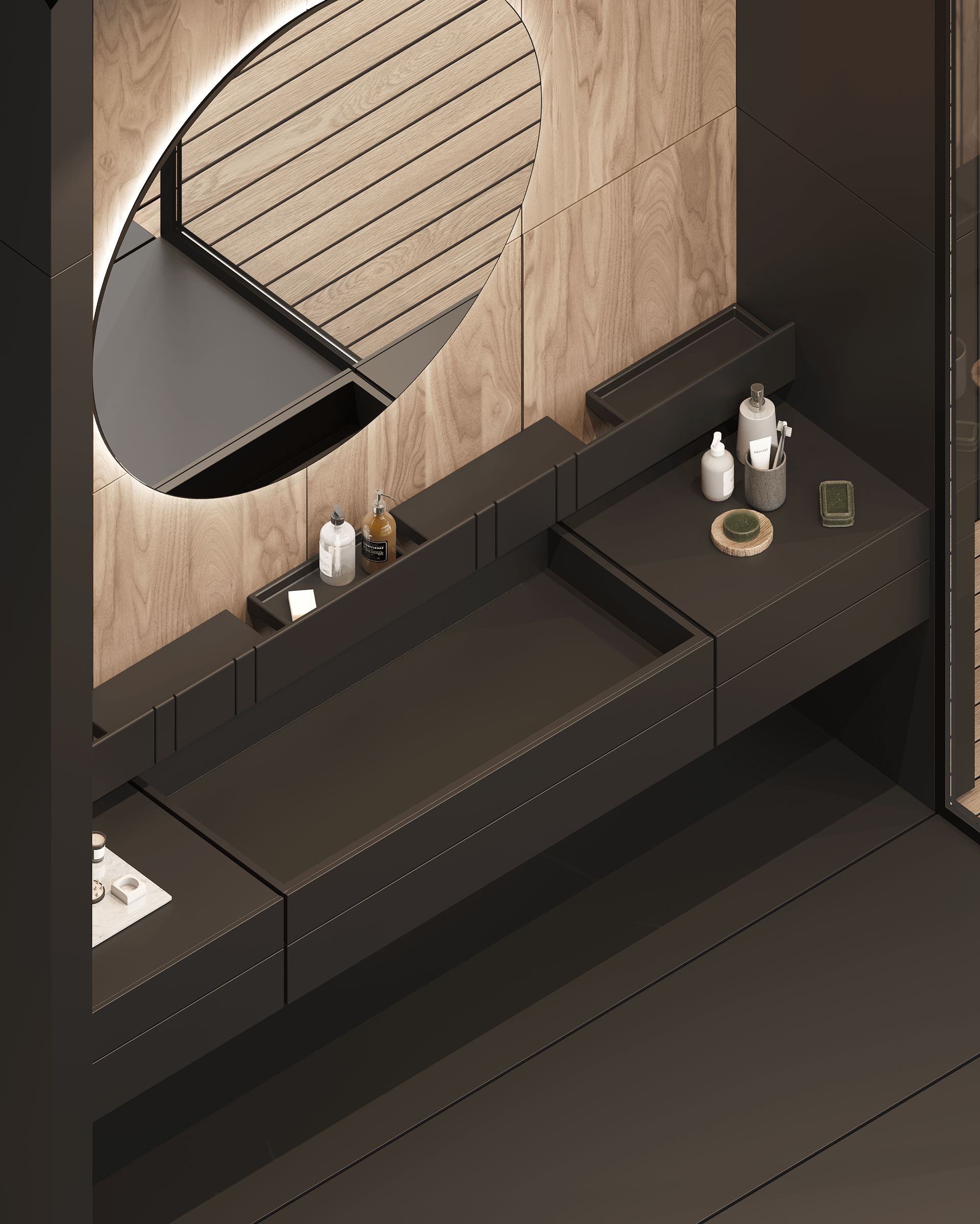 乌克兰知名设计工作室 Sergey Makhno 打造胡桃木高级灰极简空间-20