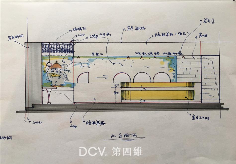 咸阳-朕记烤鸭极简中式餐饮室内装修设计-6