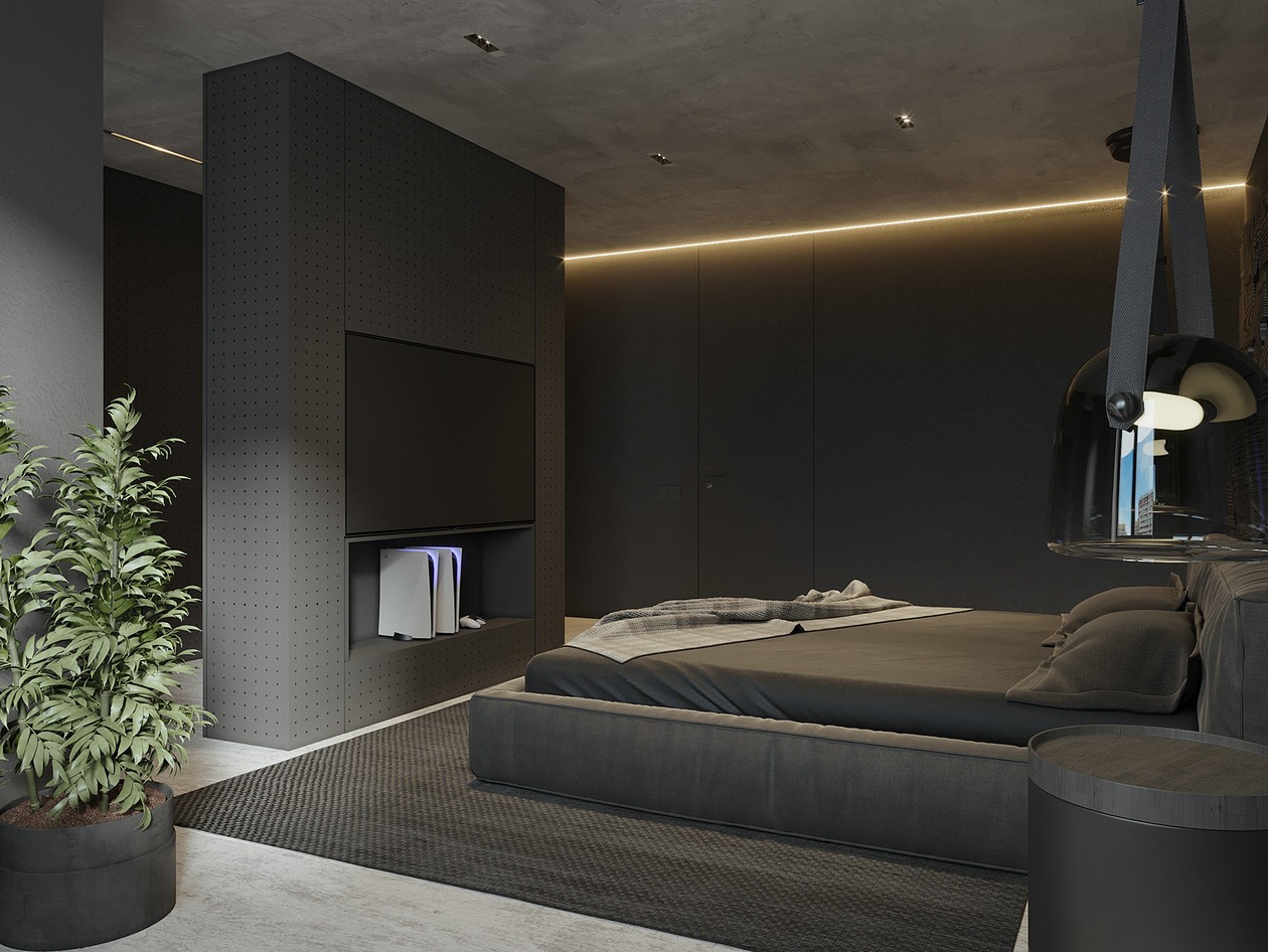 高级灰+高级黑空间设计 塑造空间立体感-13