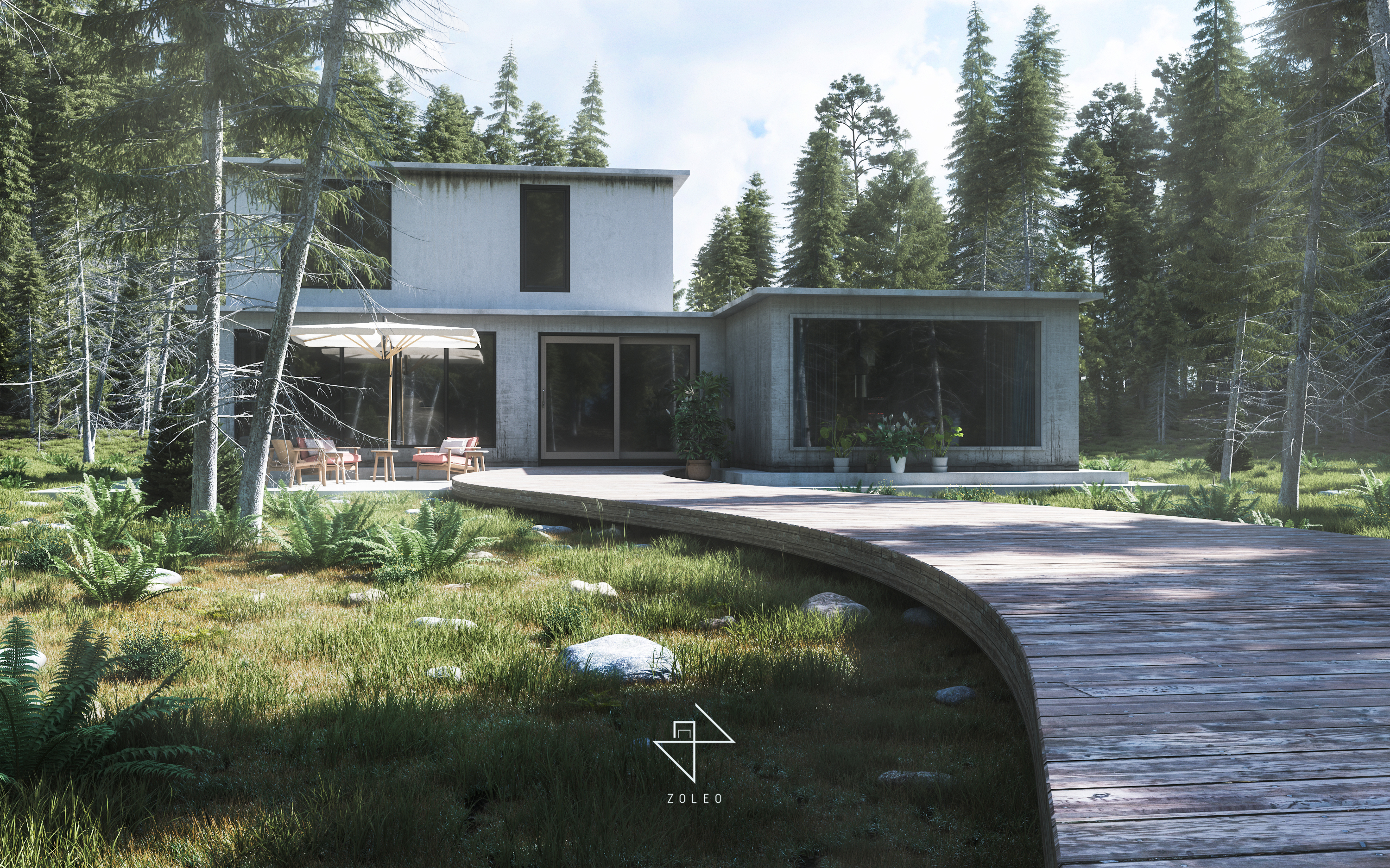 森林秘境 | VR 与 PS 打造室内外一体化的绿色空间-9