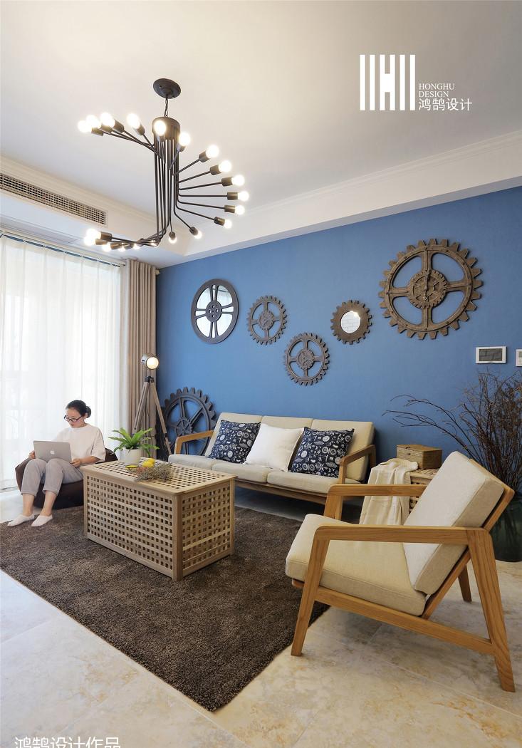 《蓝颜》平层设计 | 温馨工业风,打造浪漫回忆空间-3