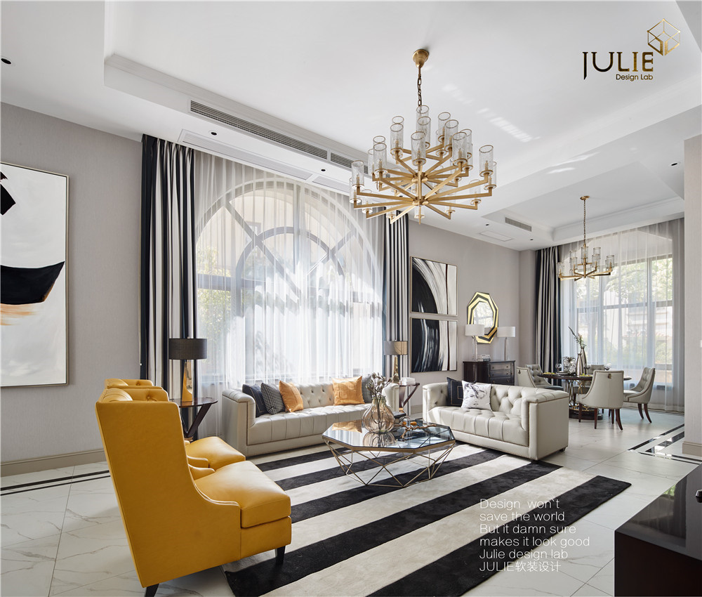 杭州东海闲湖城——710㎡时尚摩登别墅  杭州JULIE软装设计-24