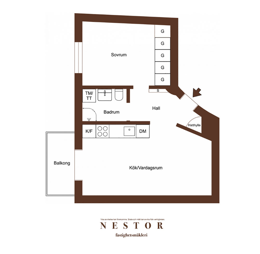 "斯德哥尔摩 37 平方精致一居，小空间展现优雅设计"-23
