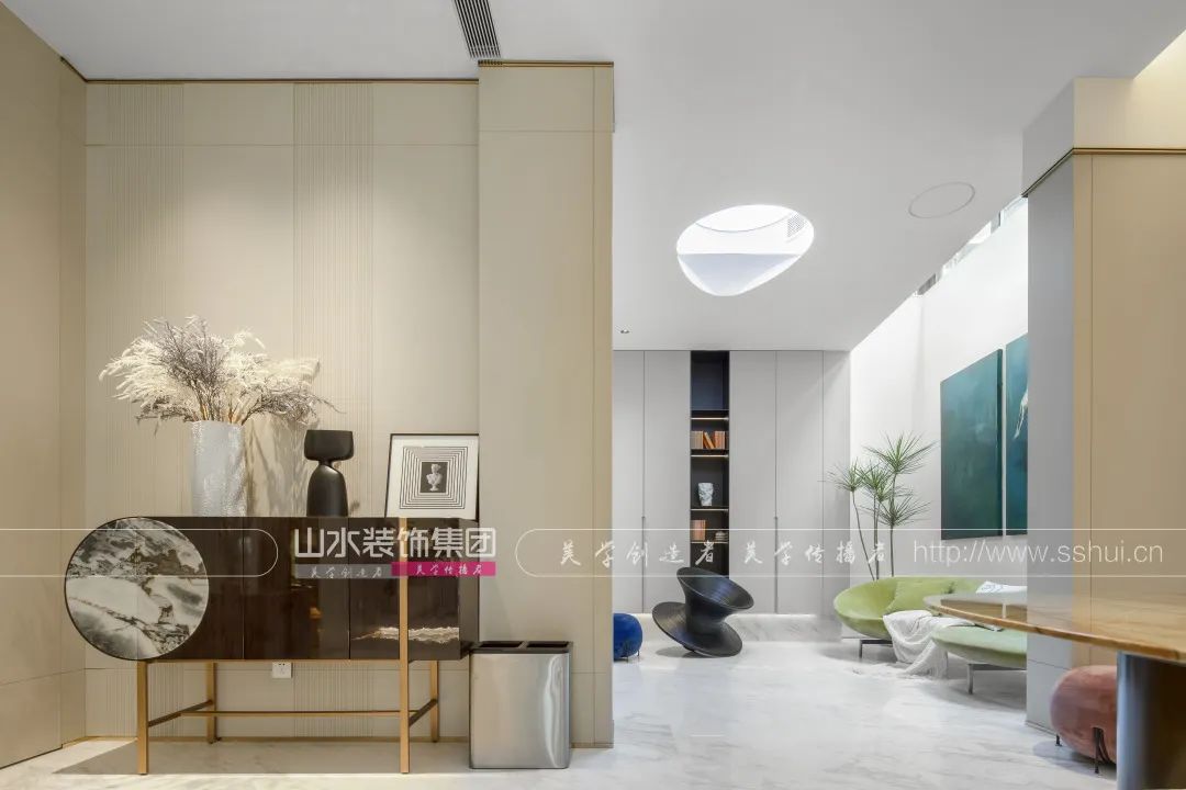 现代轻奢别墅设计丨山水装饰集团-34