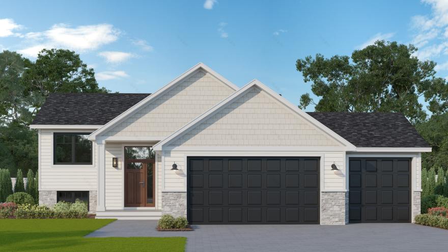 Exterior Rendering of New Construction Homes | The 2D3D Floor Plan Company-20