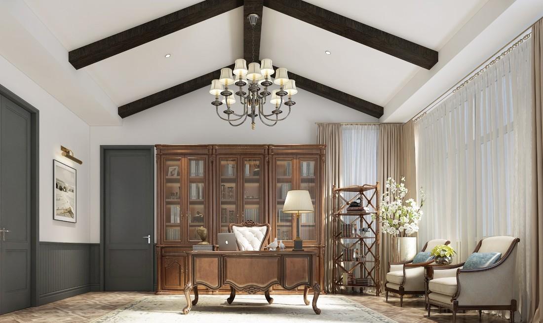 
苏州子时别墅装饰-豪门府邸美式风格 -9