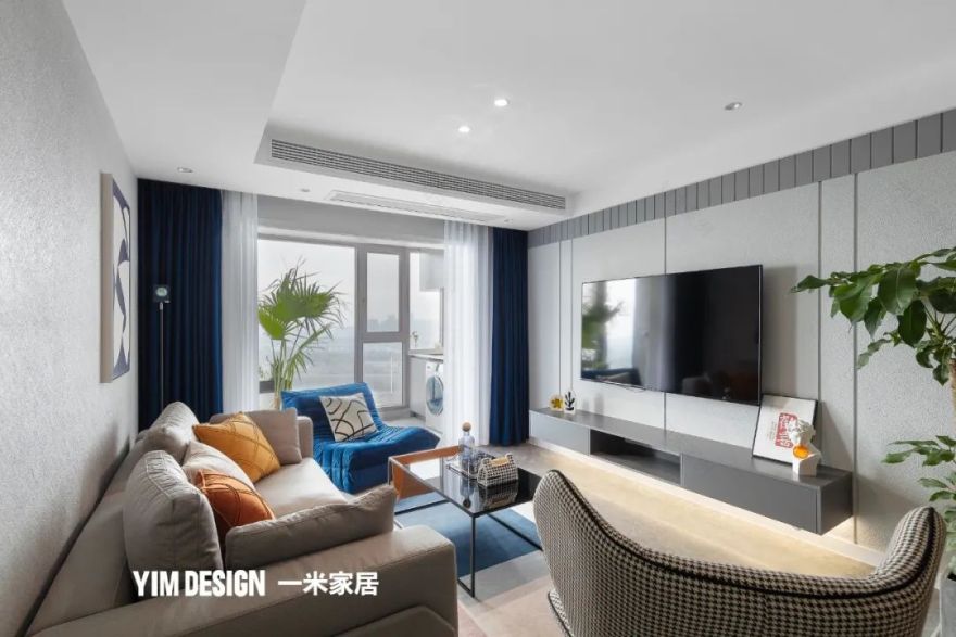 120㎡现代北欧婚房设计丨一米家居-15