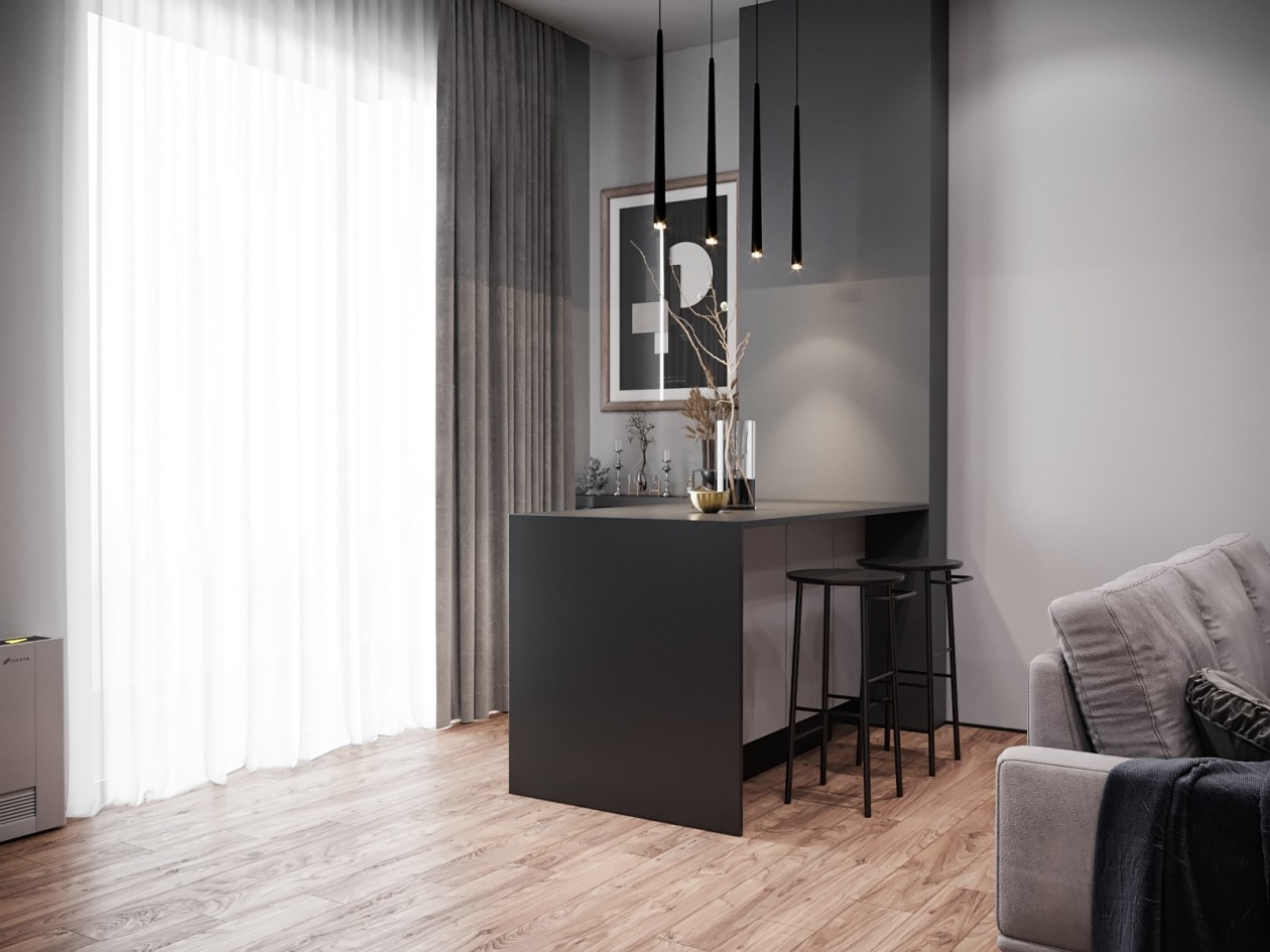 高级灰住宅设计 丰富且极具层次的质感-8