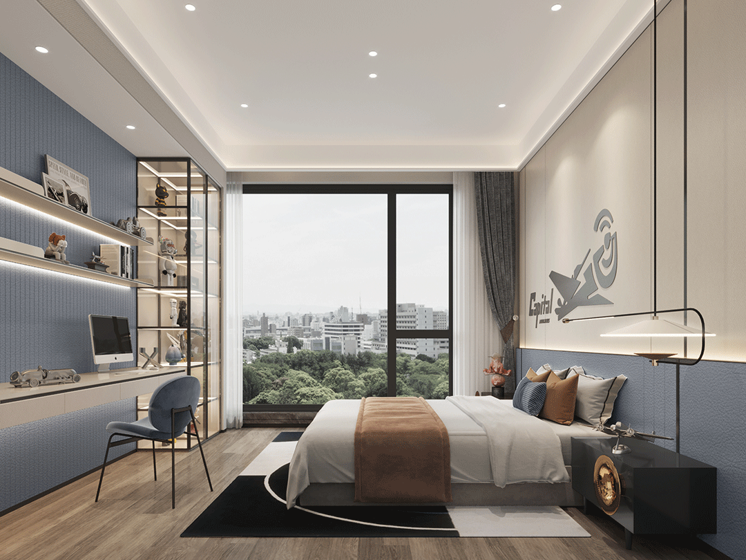 杭州龙湖丰收湖大平层样板间丨中国杭州丨北京靳朝晖设计有限公司-75