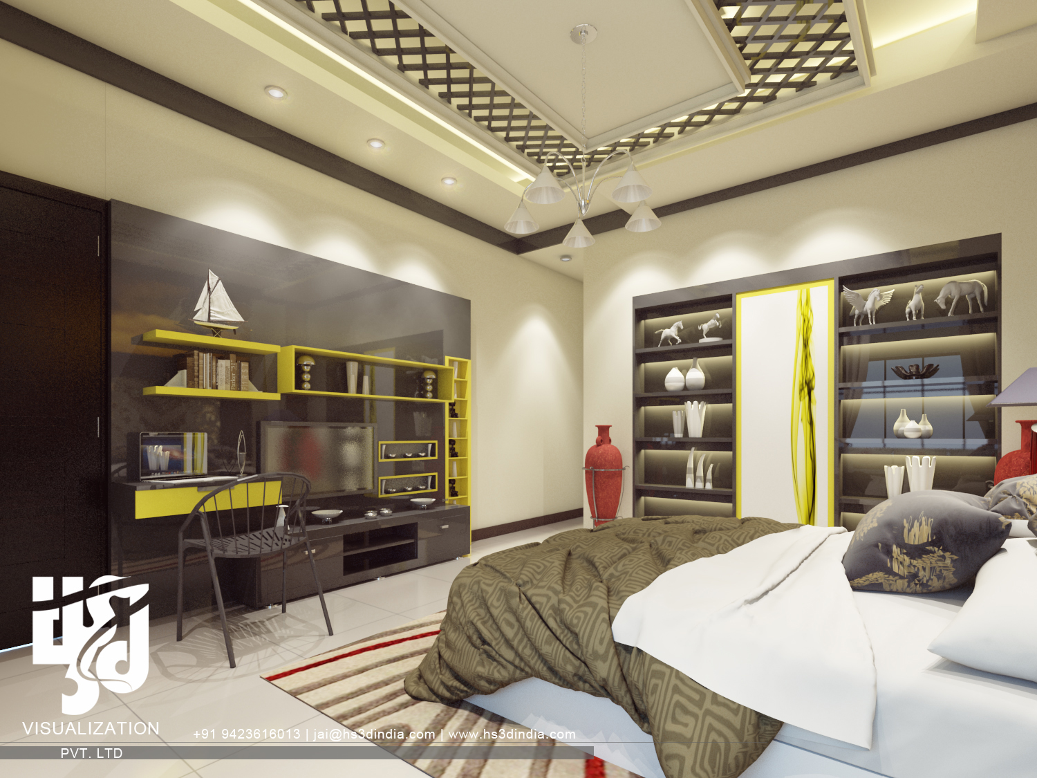 印度 HS3D 打造惊艳住宅室内渲染-73