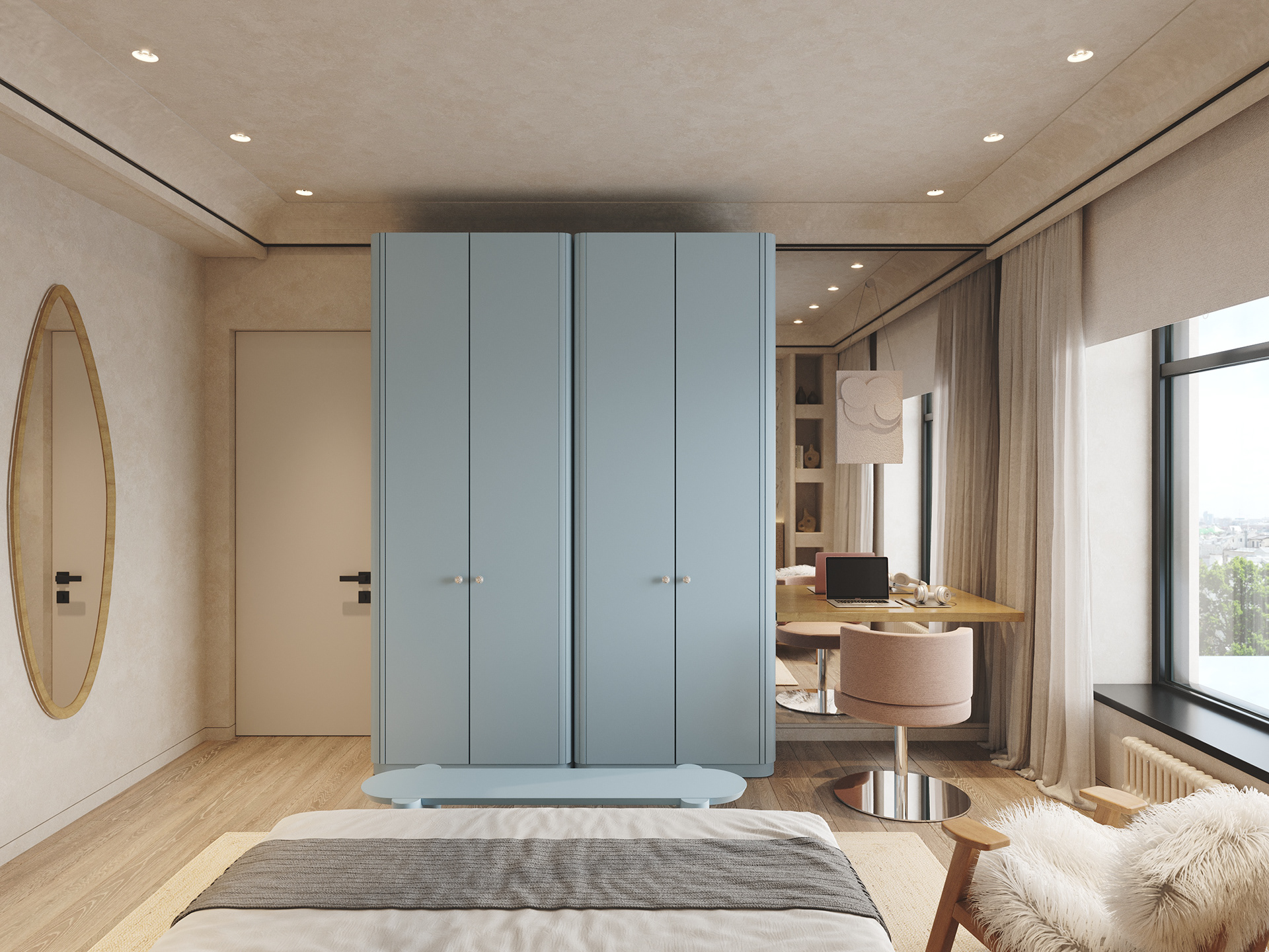 当代公寓设计项目丨俄罗斯莫斯科丨Elena Krasnova,Ksenia Semenova-14