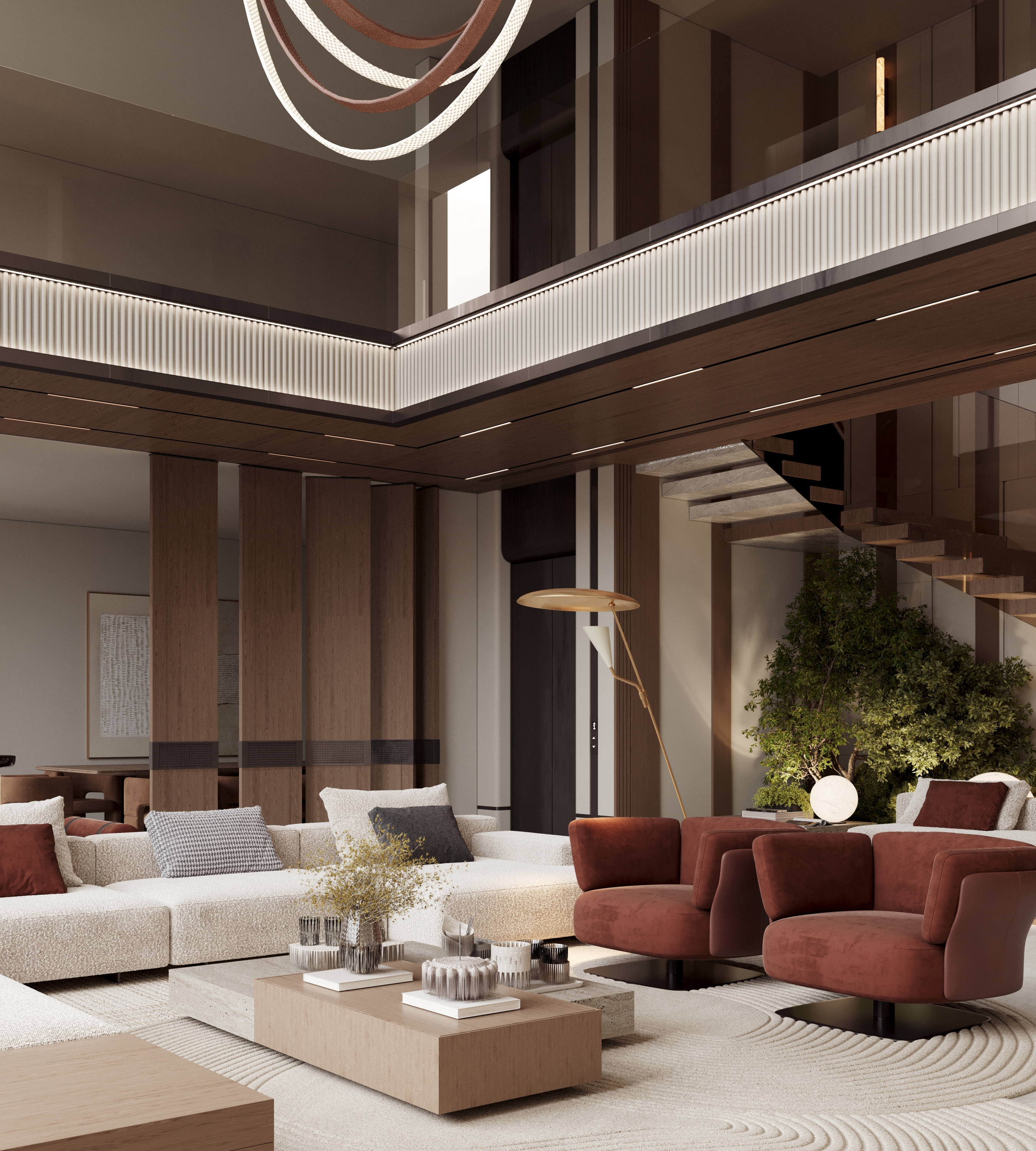 挑高客厅设计丨bgd consultants-24