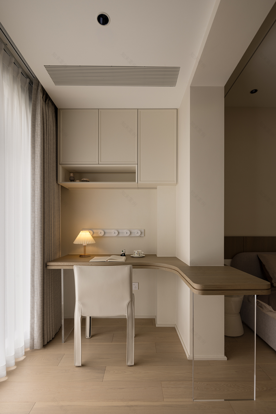 140㎡原木风奶油色公寓设计丨中国浙江丨陈芮蕊-35