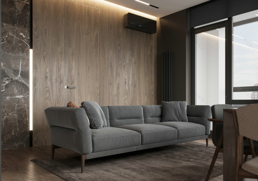 简约时尚单身公寓设计-0