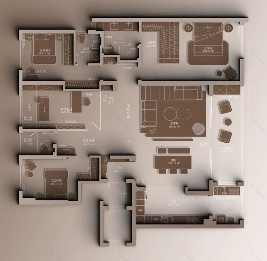 华侨城嘉陵江天丨中国重庆丨澹然团队,橙色软装-22