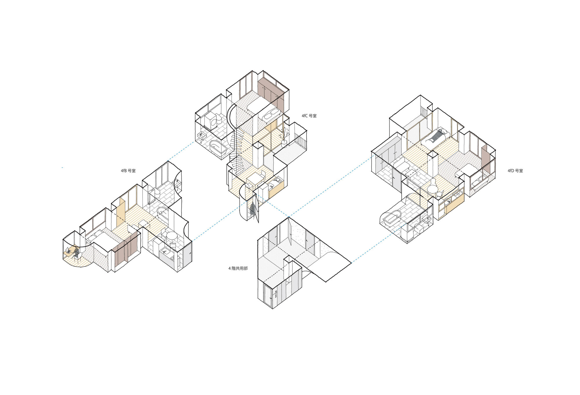 三日月坂公寓丨日本东京丨Hiroyuki Ito Architects-33