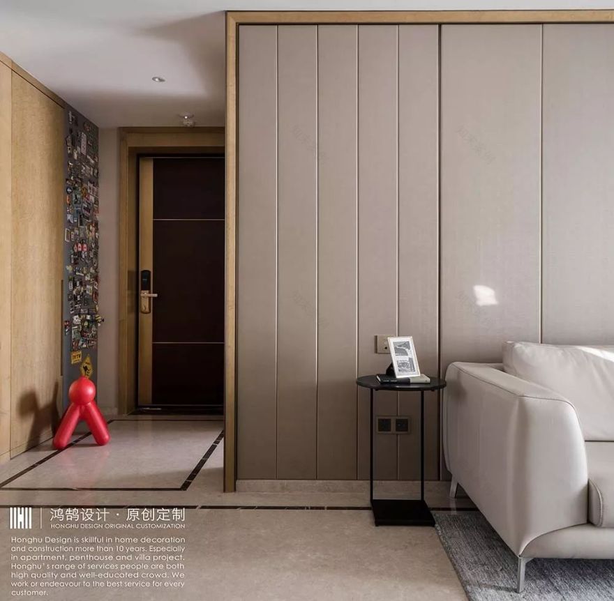 现代简约改造 | 130㎡精装房的色彩与软装提升-27