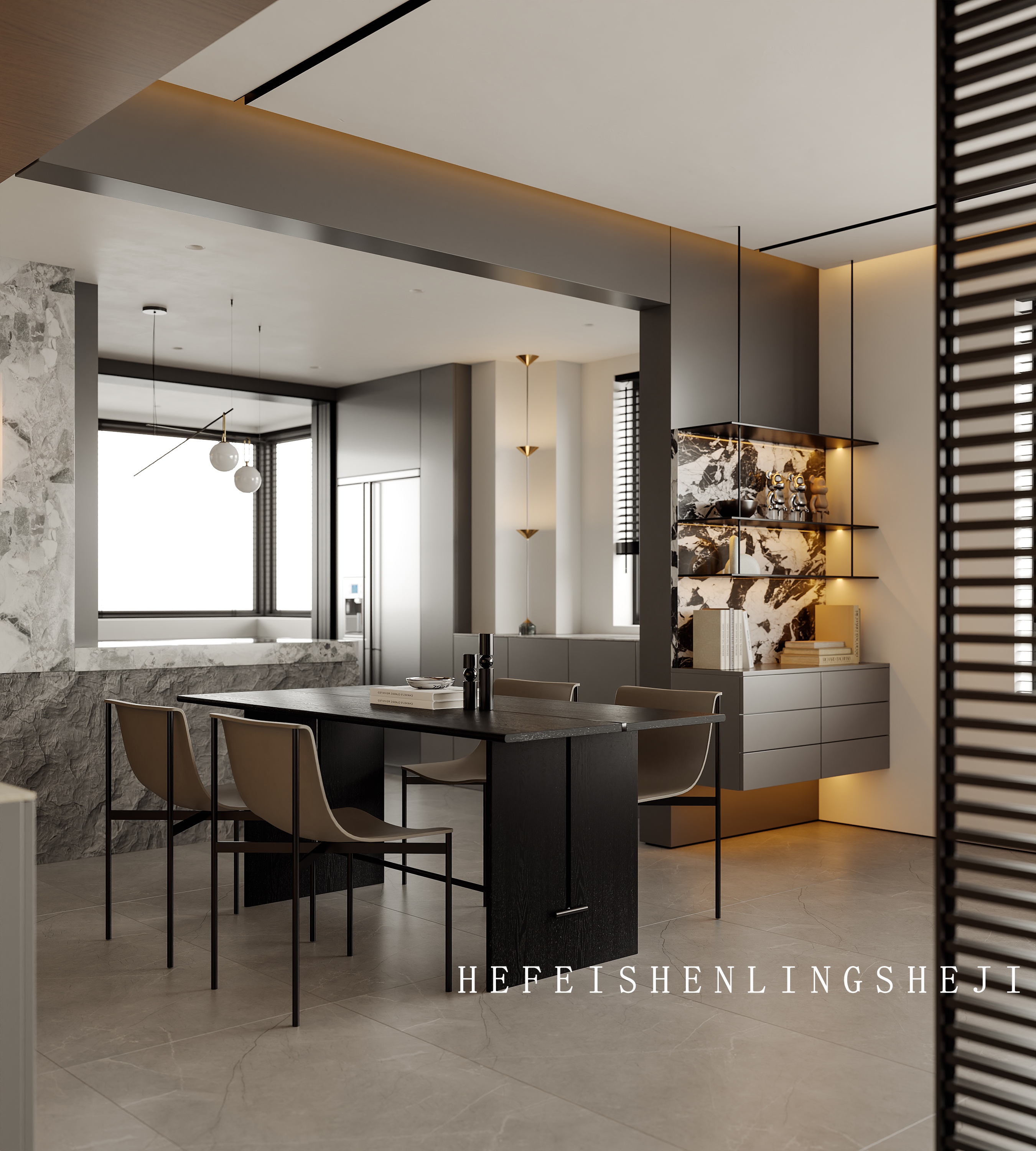 置地栢悦轩 185㎡意式经典大平层设计丨中国合肥丨深零设计-17