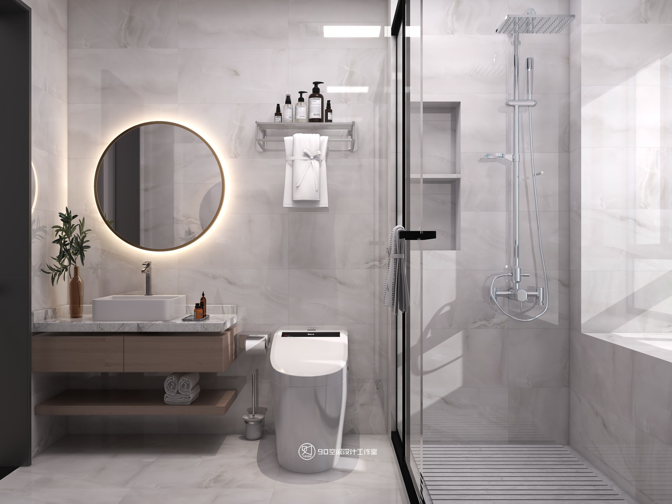 135㎡现代简约开放式餐厨设计-47