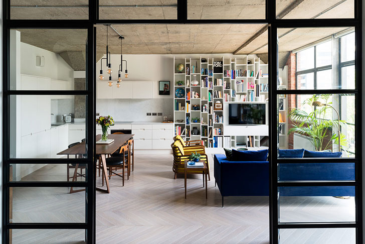 伦敦河畔明亮现代公寓——完美空间利用-1