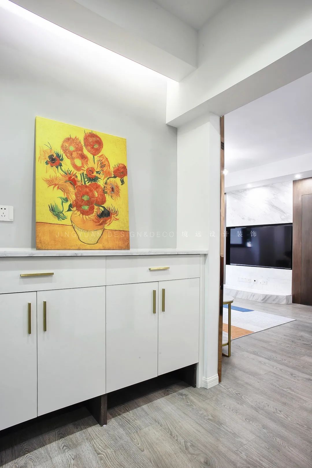 境远装饰 | 90㎡北欧轻奢婚房,冷色都市风设计-24