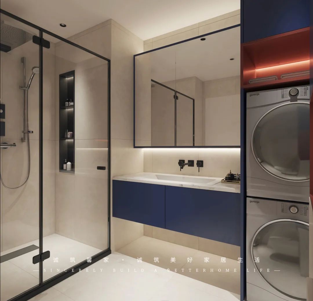 克莱因蓝的现代极简 · 苹果社区诚筑馨家 126㎡平层设计丨诚筑馨家·北京-52