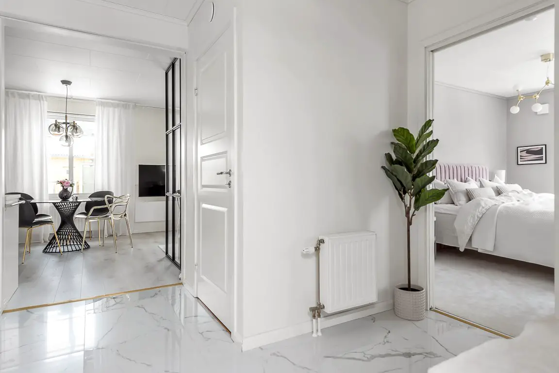 黑粉佳人 | 瑞典大胆用色公寓设计-10