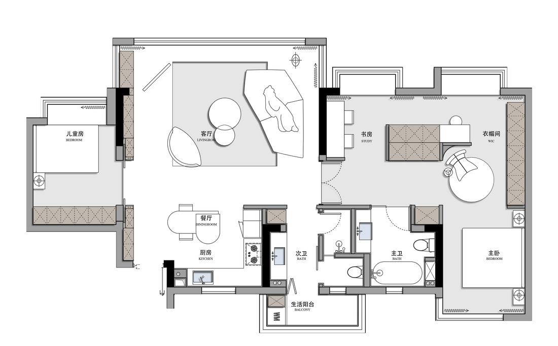 年轻夫妻的舒适大平层-10