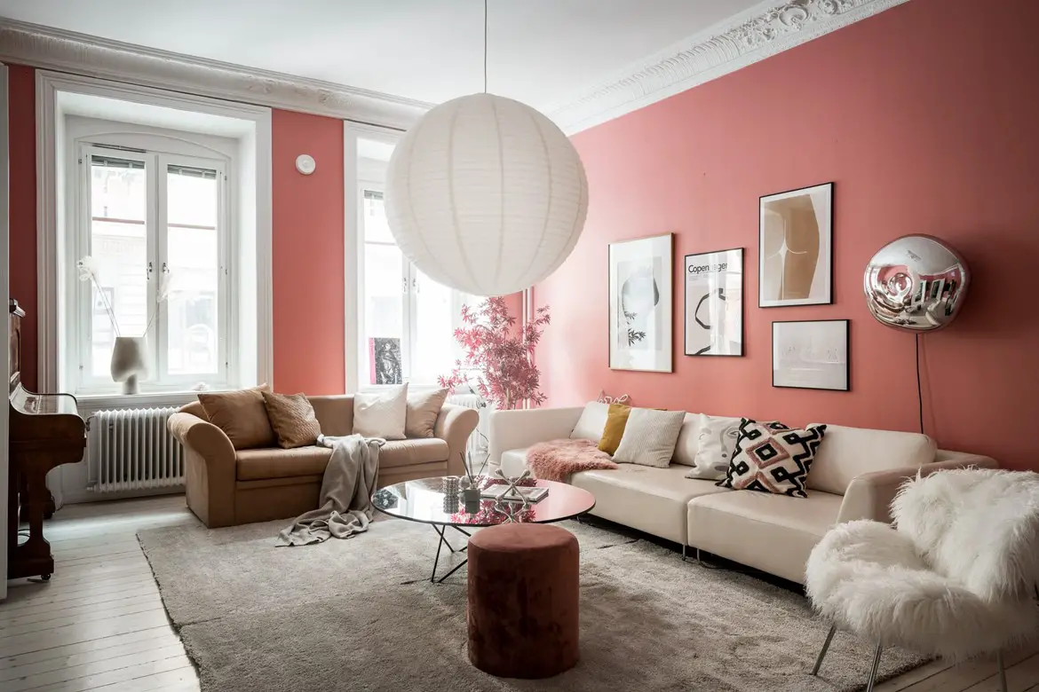 19 世纪瑞典公寓的柔和对比设计-1