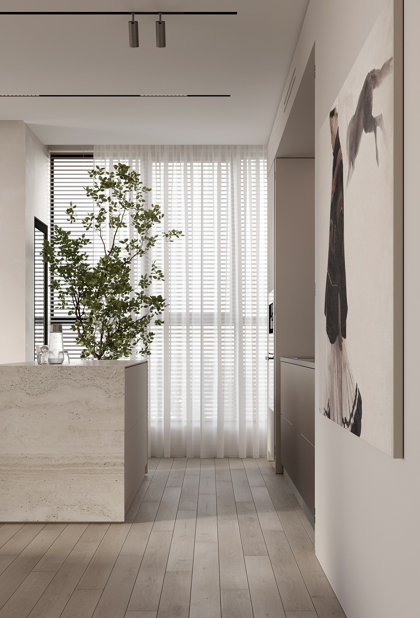 80平 现代简约空间设计-10