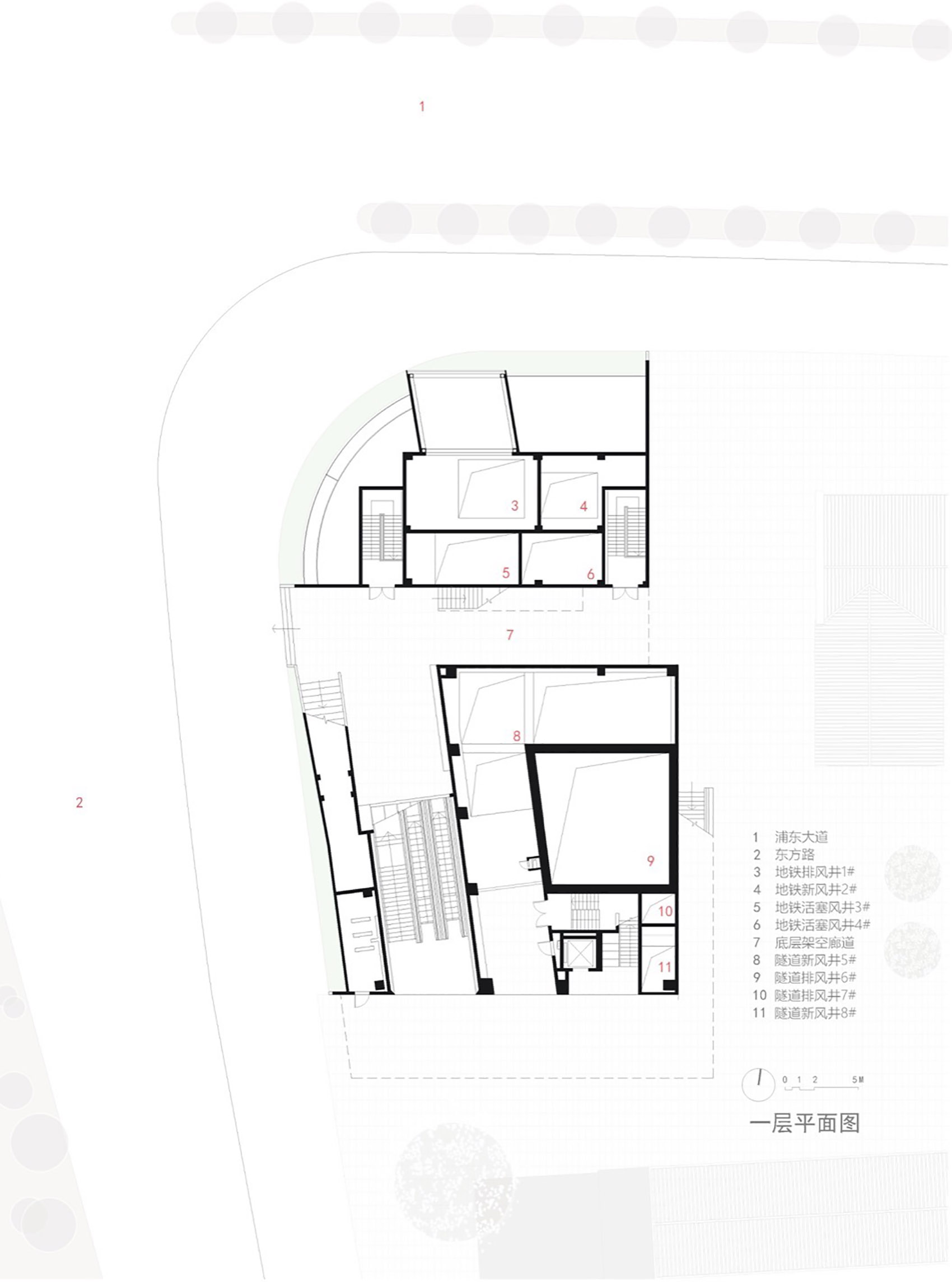 东西通道东方路风塔及轨道交通14号线浦东大道站风井丨周蔚,张斌,致正建筑工作室-104