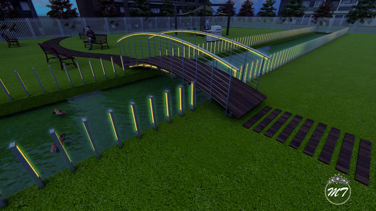 现代步行桥设计-6