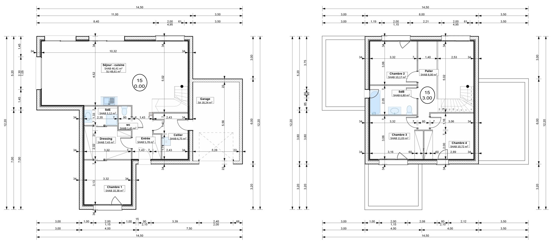 Rendus de villa R+1-1