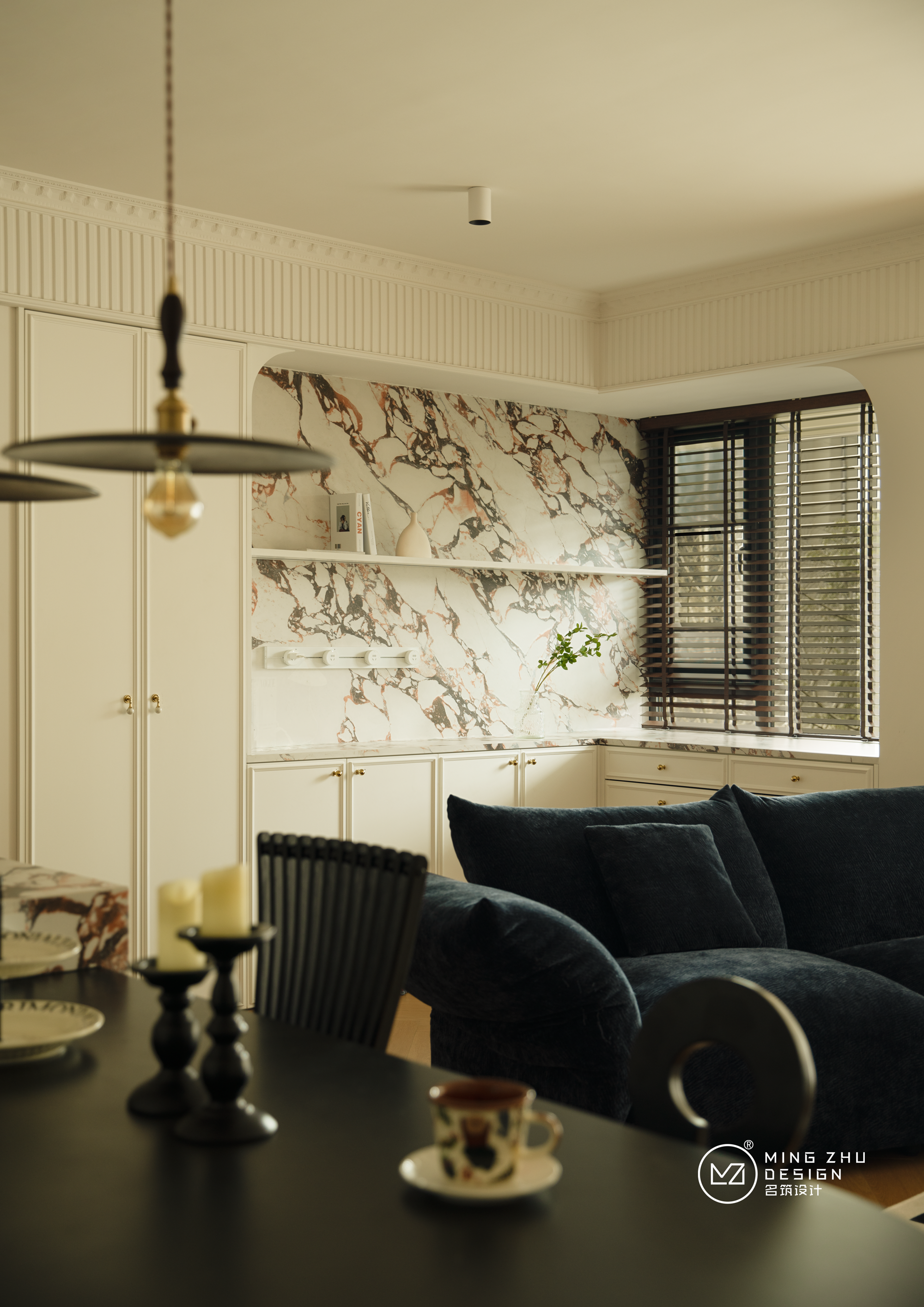 130㎡慵懒轻法式浪漫家丨中国自贡丨名筑设计-31