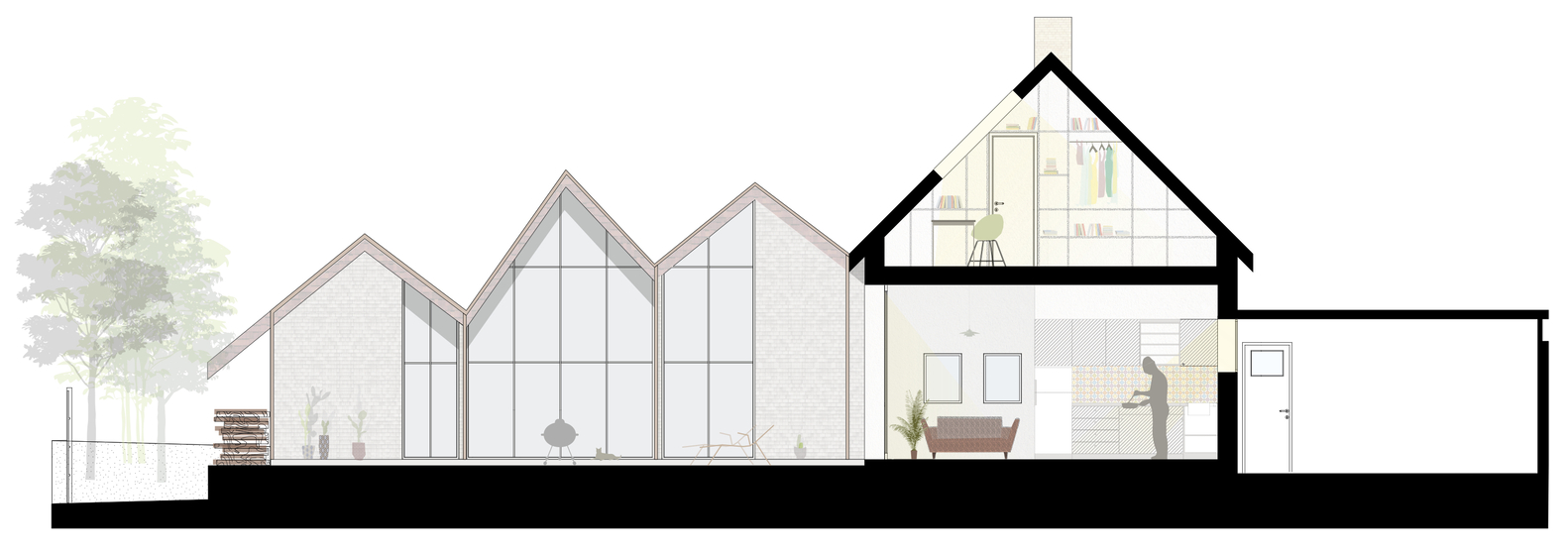 “鸟巢”之家 · 丹麦五口之家的自然生活丨Werkt Studio-11
