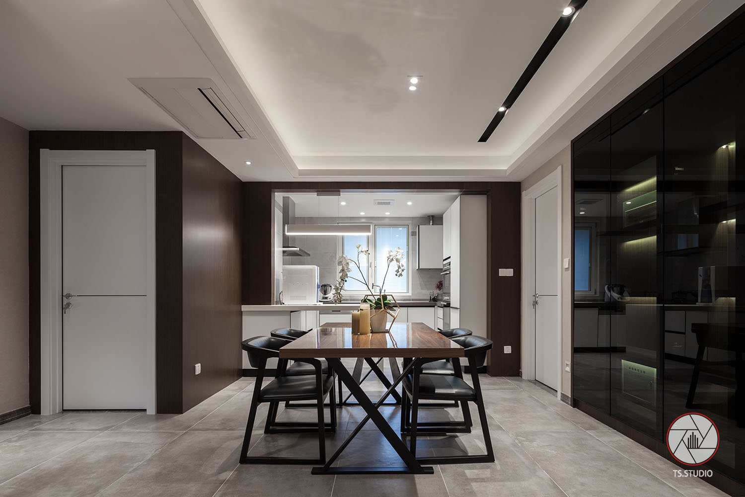 翰墨琉璃——深色系时尚现代住宅  嘉兴米卡装饰-8