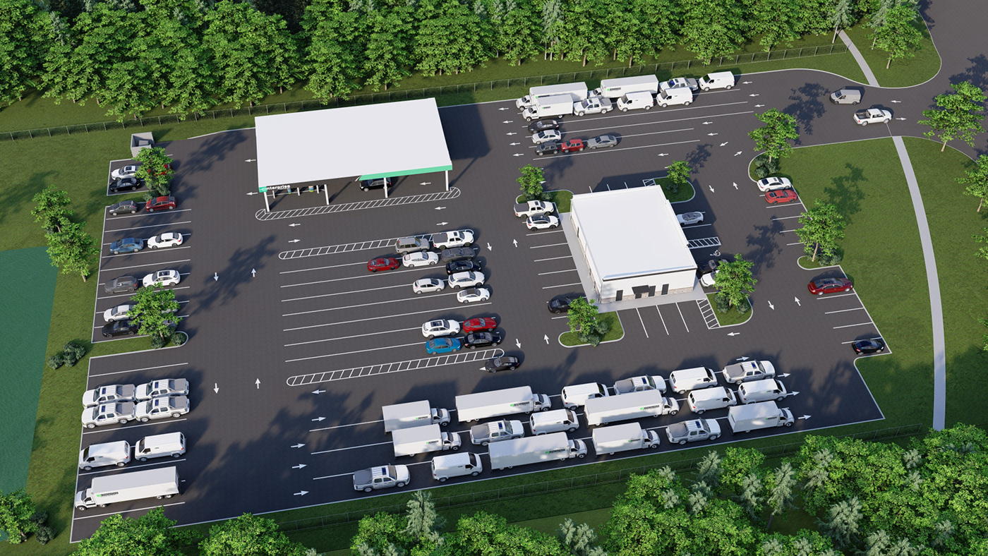 Enterprise Car Rental Facility & Carwash | 现代简约风，功能与美学的完美融合-7