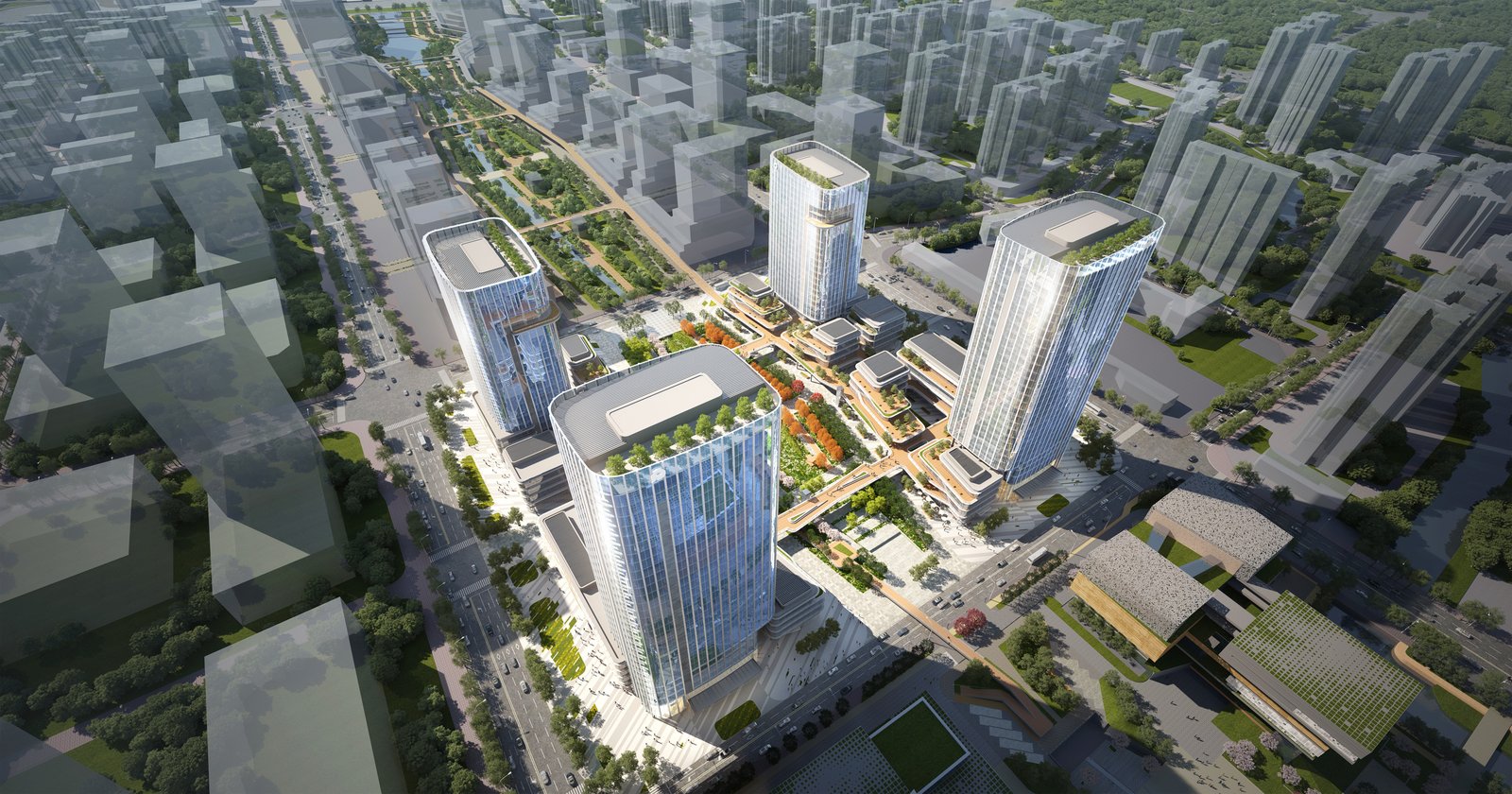 In Guangzhou, Construction Begins on Innovative Office Development Designed by Goettsch Partners-0