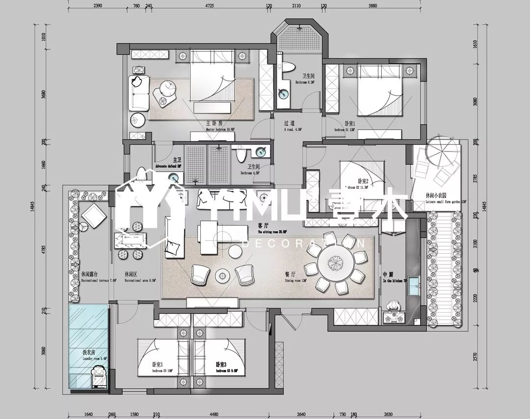 都市轻奢品味,壹木设计打造 161㎡四室现代家居-11