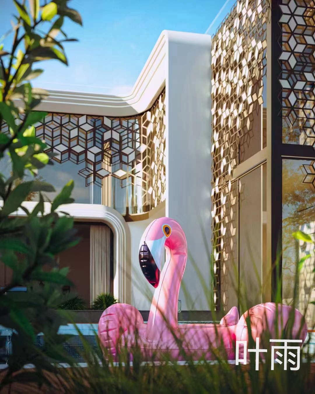 全曲线立面现代别墅外观-6