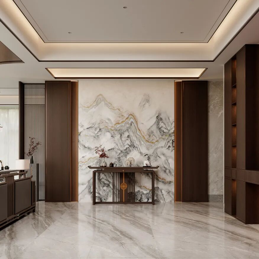 660㎡新中式别墅 牛石丨中国湖南丨纵向·空间设计-6