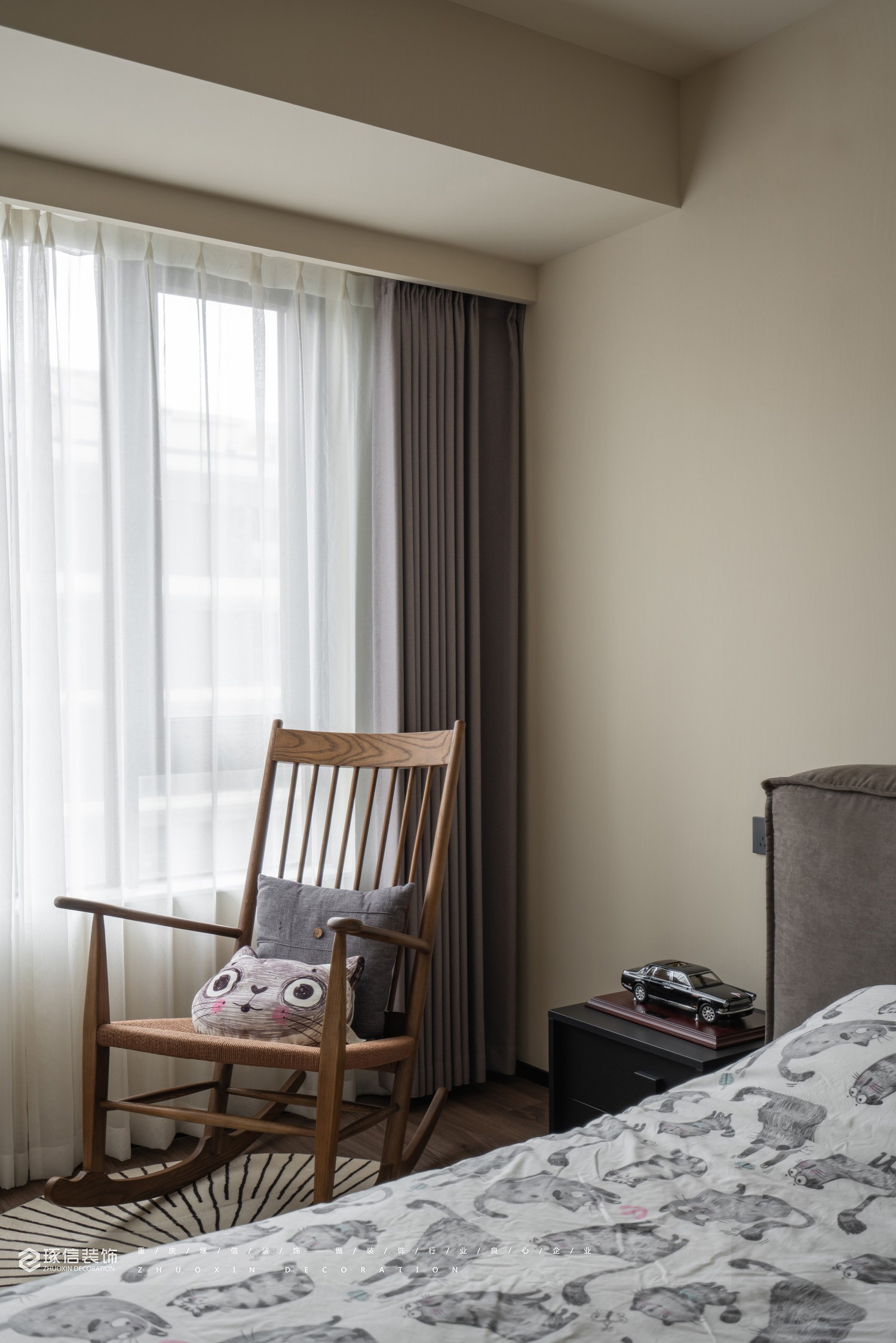 110 平简约现代风舒适空间丨琢信装饰-24