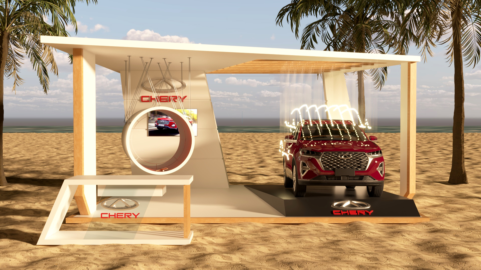 Chery Beach Display Stand-1