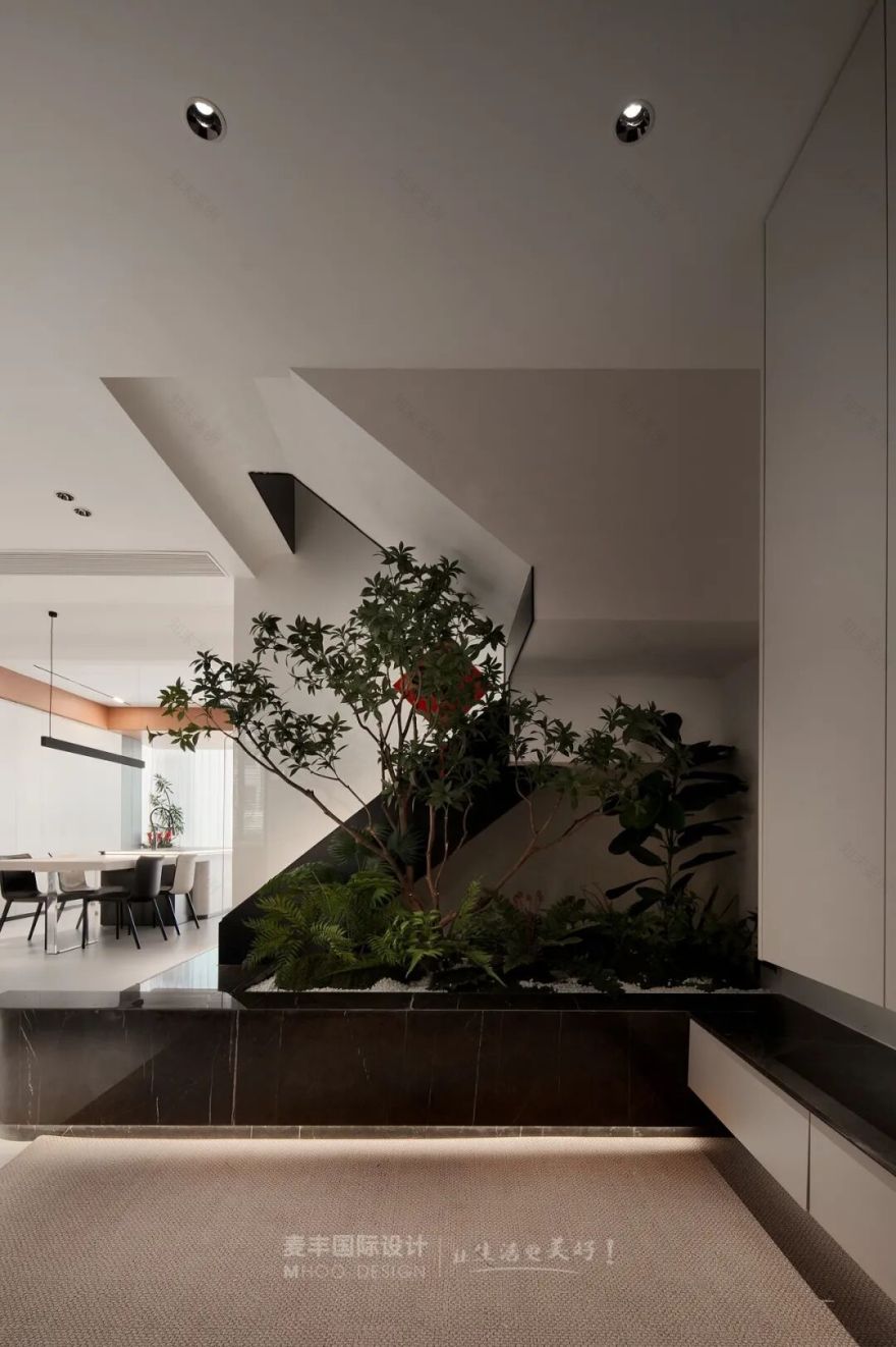 MHOO|禧瑞江南200㎡现代风:每一处留白都盛着生活的诗意-18