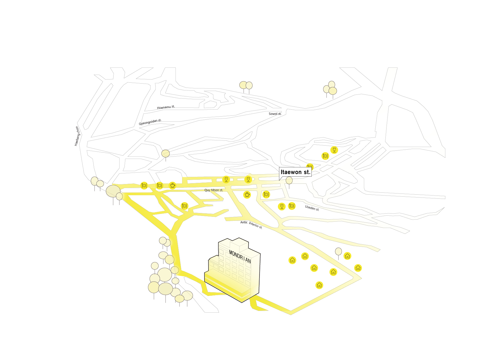 Mondrian Seoul Itaewon 酒店丨韩国首尔丨Gansam Architects & Associates-34