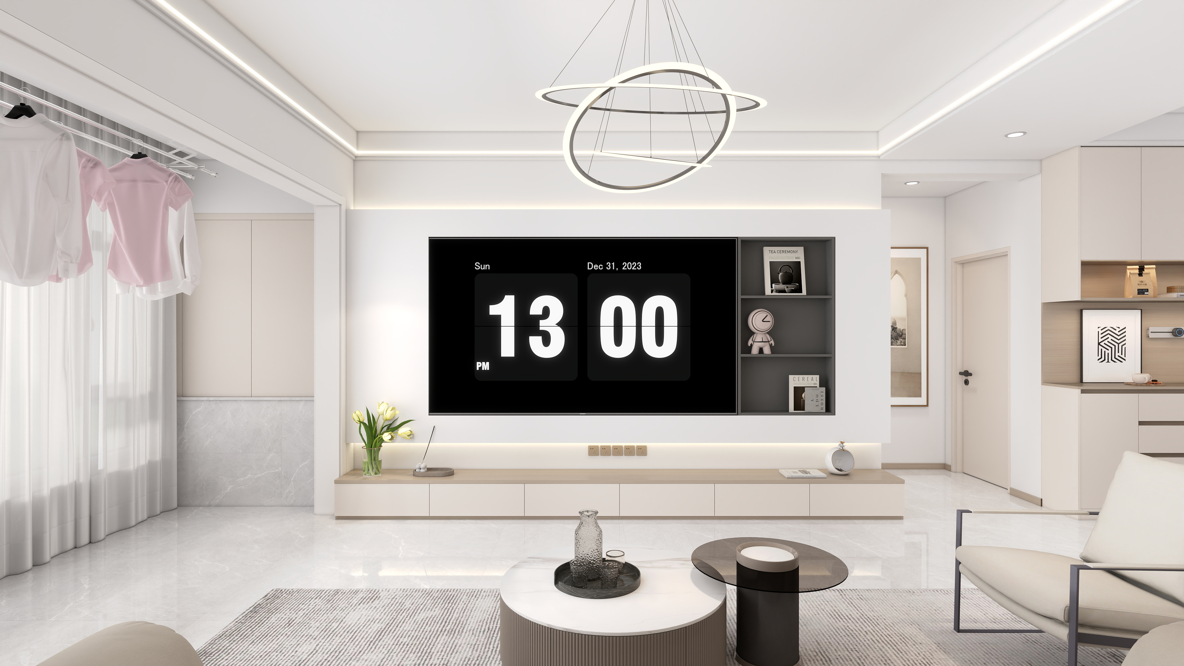 现代清新风·木纹和白色的交融之家-4