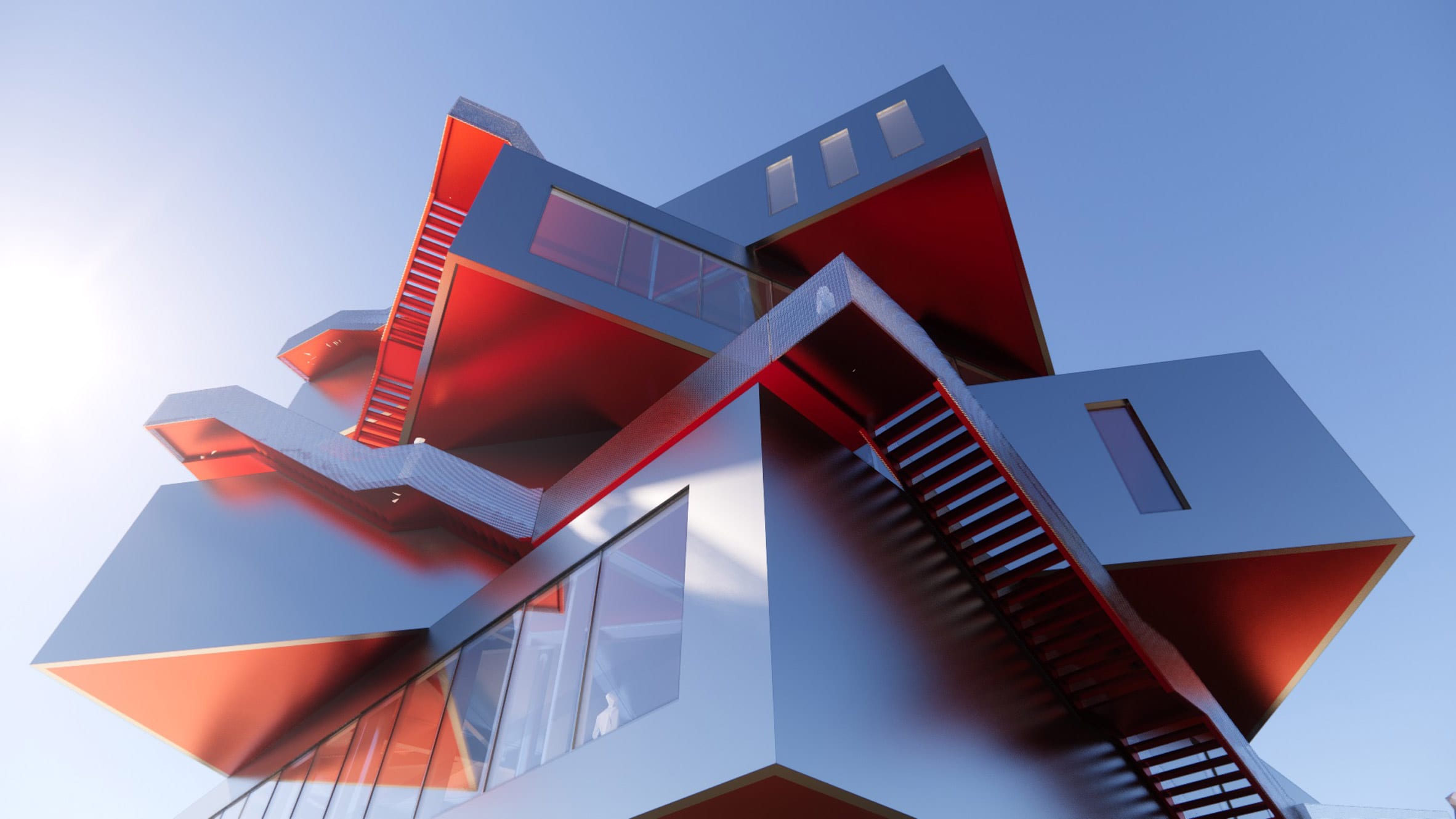 荷兰鹿特丹港游客中心,MVRDV 打造的红楼梯立体建筑-15