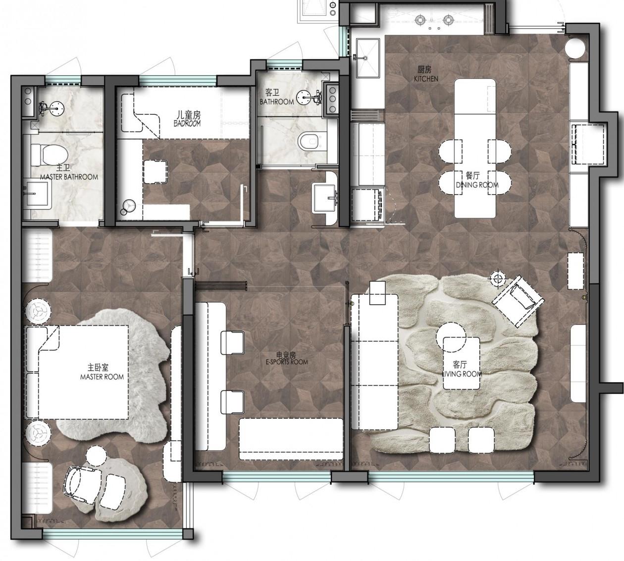 武汉招商天青府100&120&143户型方案丨集艾设计-0
