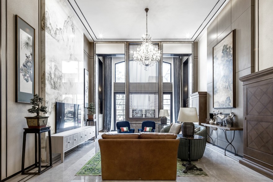 一线江景大宅,现代东方韵味与居家温情完美融合-12